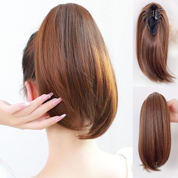 Claw Clip Ponytail Wig Ponytail Clip TUMMANRUSKEA Dark Brown