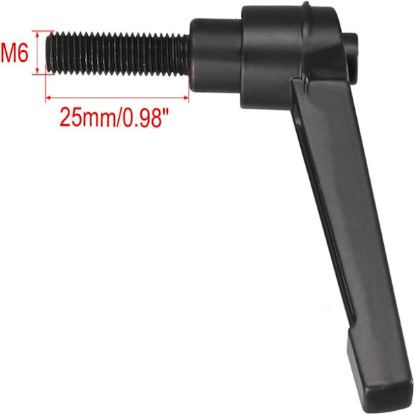 5 stk M6x 25mm Håndtak Justerbar Klemmespak Gjengetrykk