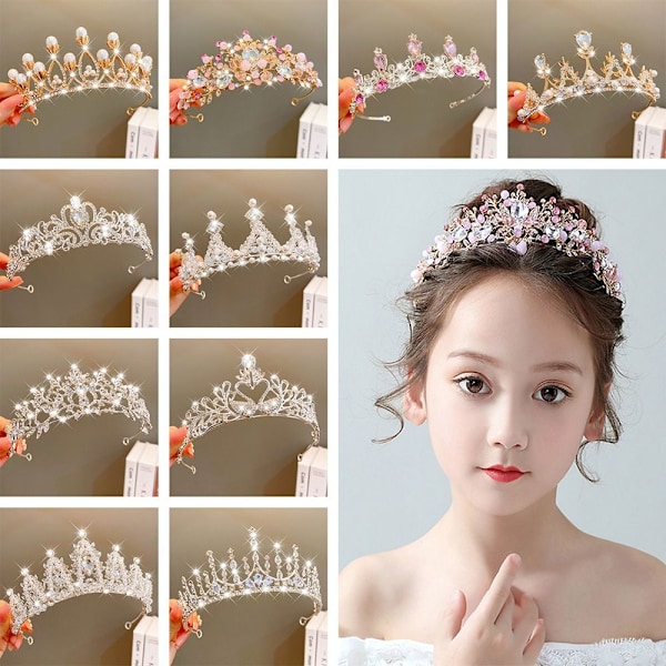 Princess Crown Tiaras pannebånd STIL 6 STIL 6 Style 6