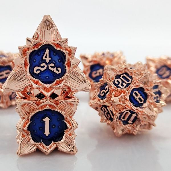 7kpl/ set metallinoppaan set nopat KULTA gold