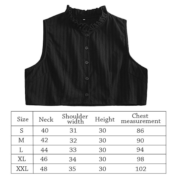 Paita Fake Kaulus Vaatteet Asusteet MUSTA XL Black XL