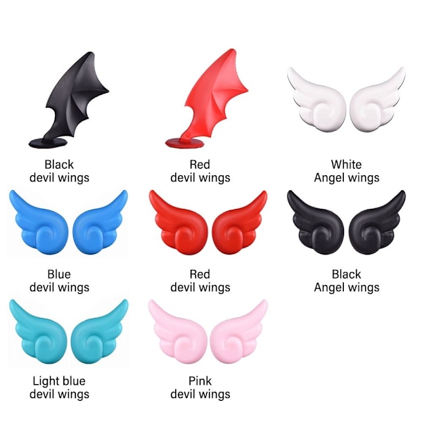 2 kpl kypärän koristelu Angel Devil Wings -tarrat BLACK DEVIL black devil wings-devil wings