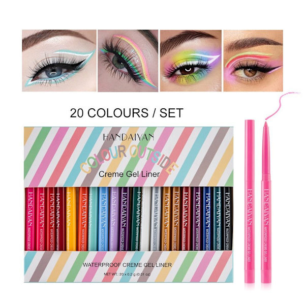 20 Stk/Sæt Eyeliner Blyant Langvarig Vandtæt Matt Eye Liner