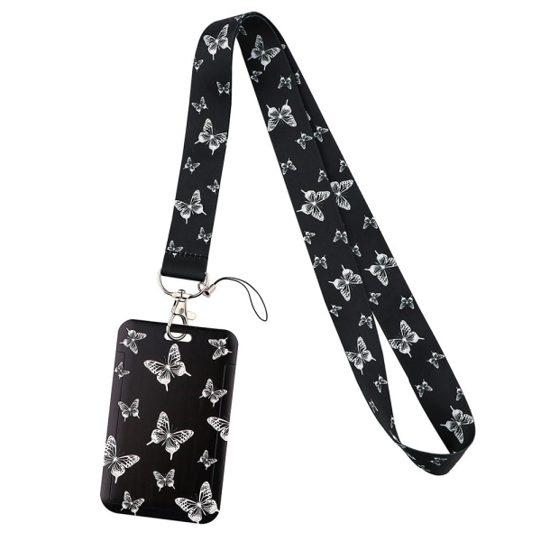 ID-brickahållare Namnbricka Lanyard Badge-hållare med infällbar