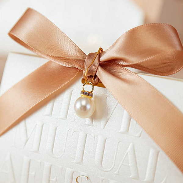 10 stk Candy Box Håndtaske Box CHAMPAGNE L Champagne L