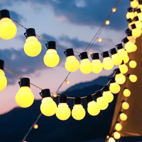 Batteridrevne String Lights Globe String Lights Ball Warm White 16.4ft 40 LED-16.4ft 40 LED