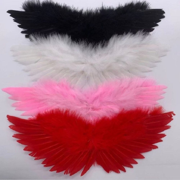 Angel Feather Wings Angel White Wing PUNAINEN 21CMX9CM Red 21cmX9cm