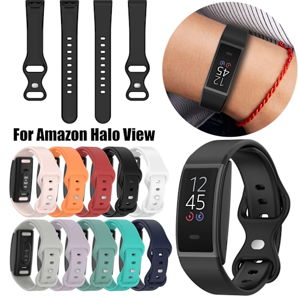 Silikonarmbandsrem för Amazon Halo View SVART L black L