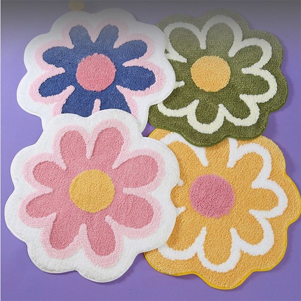 1 stk Søte tepper Blomsterbadematte Badematte 1 Pcs