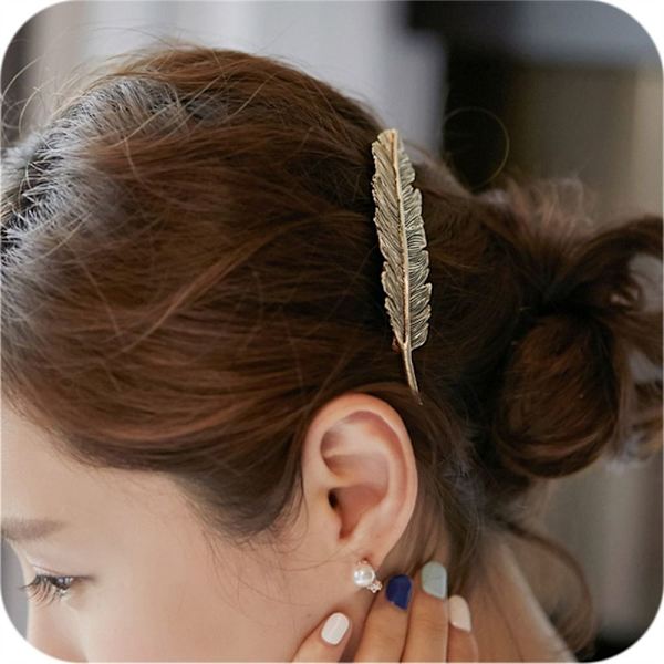 5 kpl Metallinen lehden muotoinen hiusklipsi Pearl Starfish -hiusneulat GOLD Gold Small  Leaf-Small  Leaf