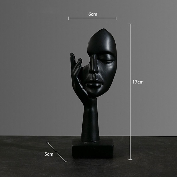 Abstrakt statue Desktop Ornament SORT C C Black C-C