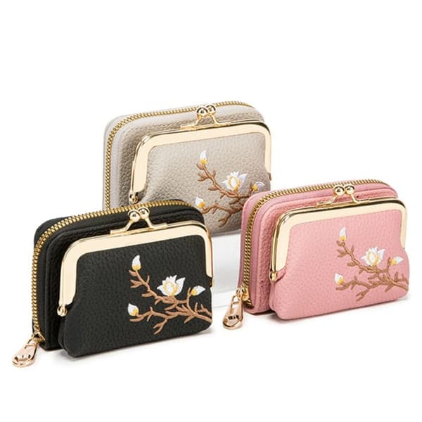 Zero Wallet blomstrede korte punge SORT black