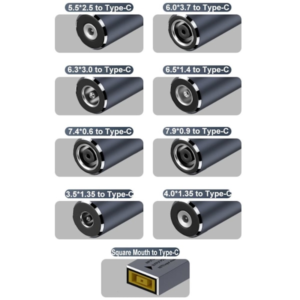 DC til Type C Converter Laptop Ladekabel 6,3X3,0MM 6,3X3,0MM 6.3x3.0mm