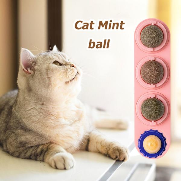 Natural Catnip Cat seinäkiinnitettävä pallolelu SININEN blue