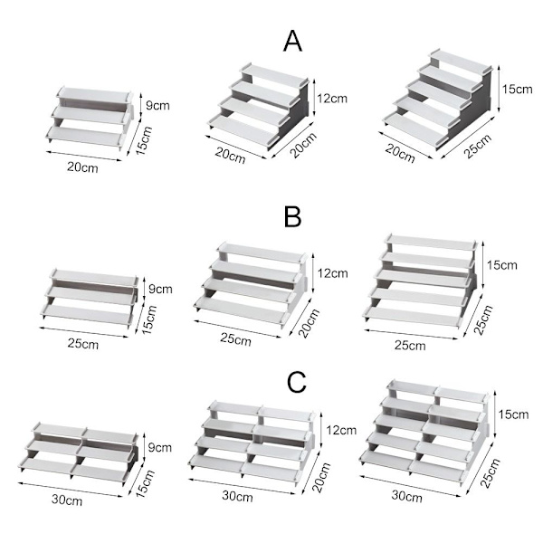 Opbevaringsstativer til displaystativ 30X15X9CMC C 30x15x9cmC