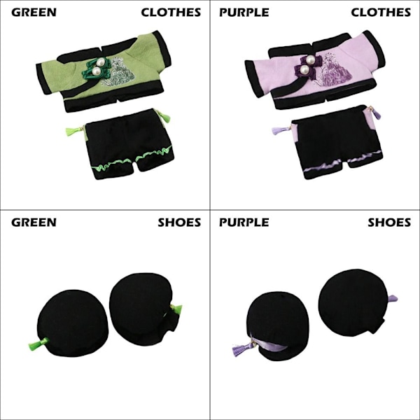 20cm Nukkevaatteet Nukke Cheongsam PURPURIA VAATTEET VAATTEET Purple Clothes-Clothes