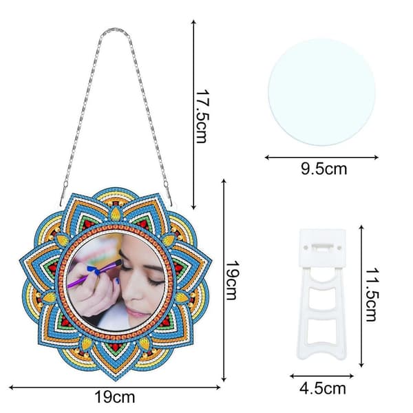 DIY diamantmaleri spejl Mandala Crystal 2 2 2