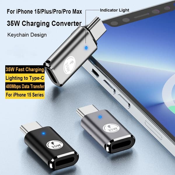 USB Type C til Lighting Konverter Telefon Adapter SØLV Silver