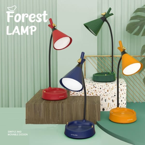 LED-blomst skrivebordslampe Bordlys RØD B B Red B-B