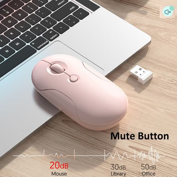 Trådlös mus 2.4G Bluetooth VIT White