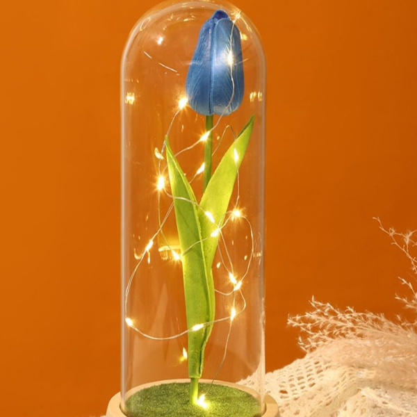 Tulip Night Lights Rose Led BLÅ Blue