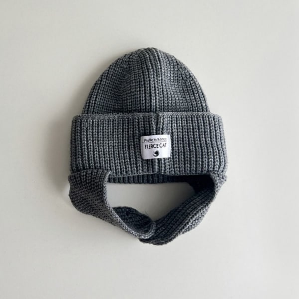 Lasten neulotut hatut Beanie Ear Cup GREY grey