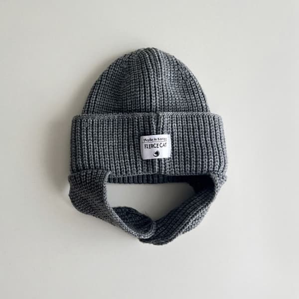 Strikhuer til børn Beanie Ear Cup GRÅ grey