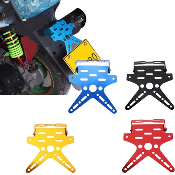 Motorcykel bagnummerpladeholder Nummerpladebaglygte blue