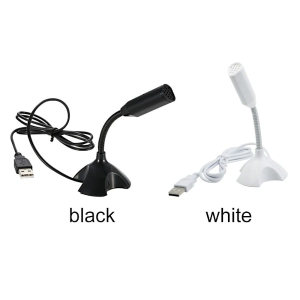 USB Mikrofon Högtalare Mic VIT white