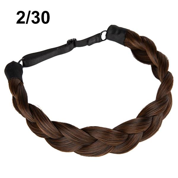 Syntetisk pandebånd 3 tråde fletninger Hår 2/30 2/30 2/30