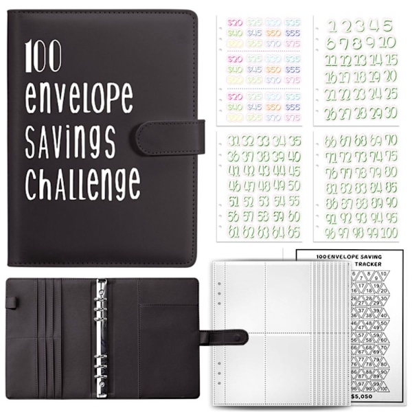 Konvolutudfordringsindbind Sparebog SORT black