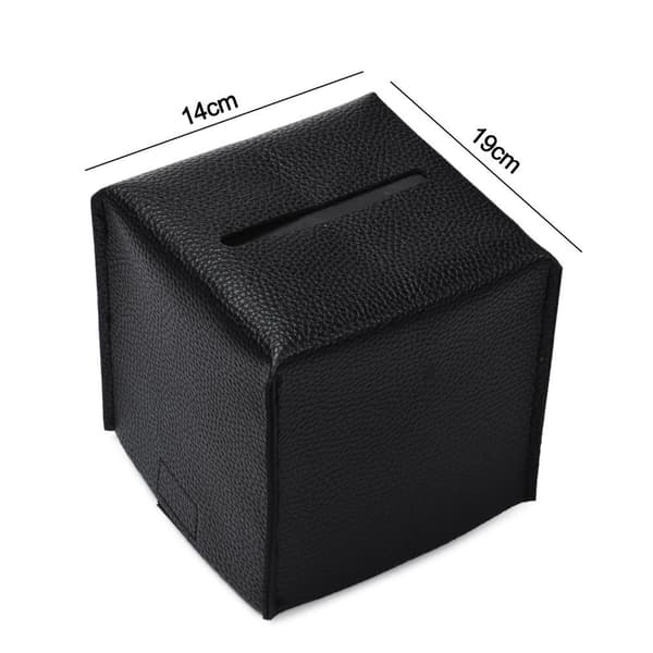 2 Stk PU Læder Tissue Box Holder HVID White