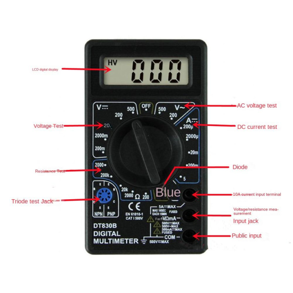 Digital Multimeter Voltmeter Multi-Meter