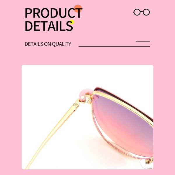 3-i-1 Cat Eye Glasögon Anti-Blue Light Glasögon ROSA RAM ROSA Pink frame