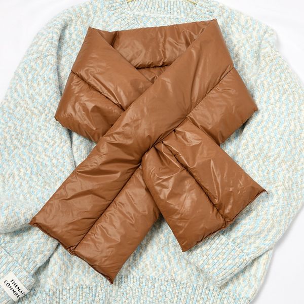 Solid vinterskjerf for kvinner Varmt bomullssjal KHAKI Khaki
