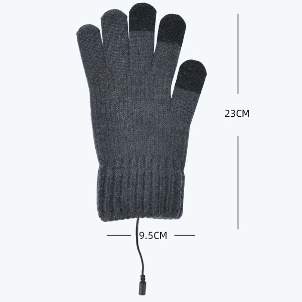 Lämmitettävät hanskat Knit Gloves MUSTA black