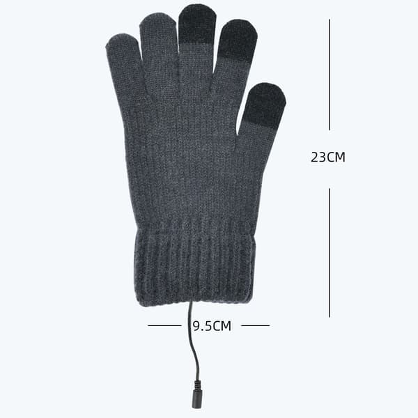 Uppvärmda handskar Sticka handskar GRÅ grey