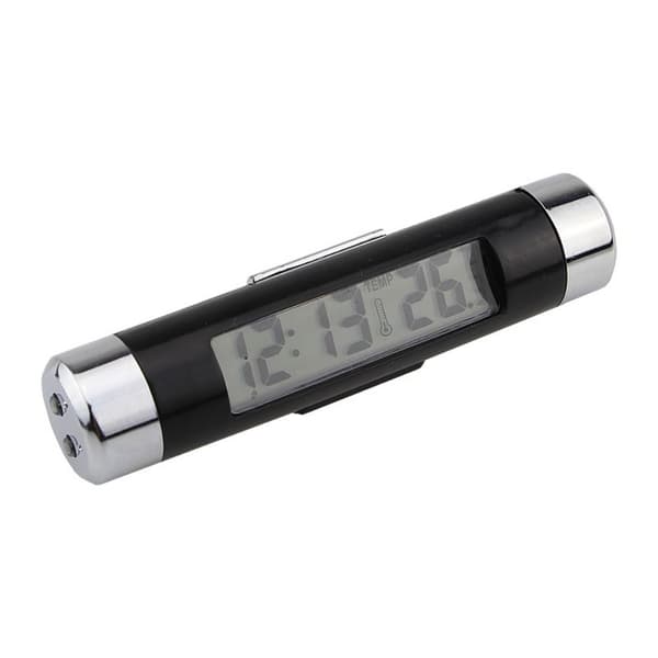 Digital bilklocka Temperaturdisplay Elektronisk termometer Black