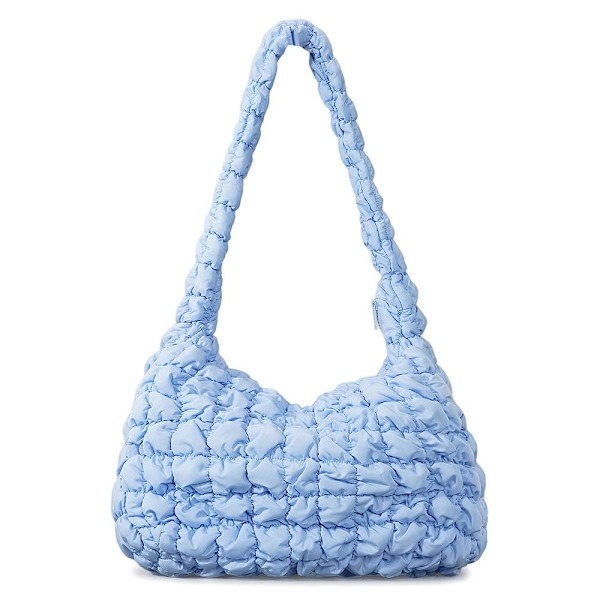 Tikattu Kangaskassi Puffer Kangaskassi VAALEAN SININEN Light Blue