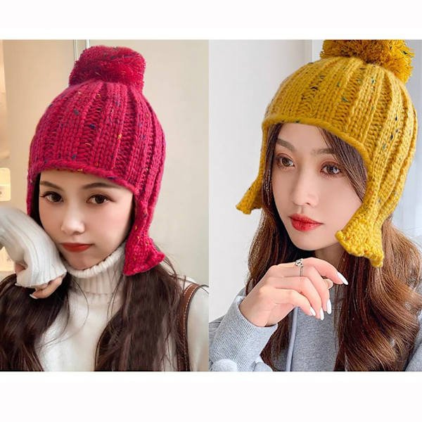 Höstvinterhatt Öronskydd GUL Yellow