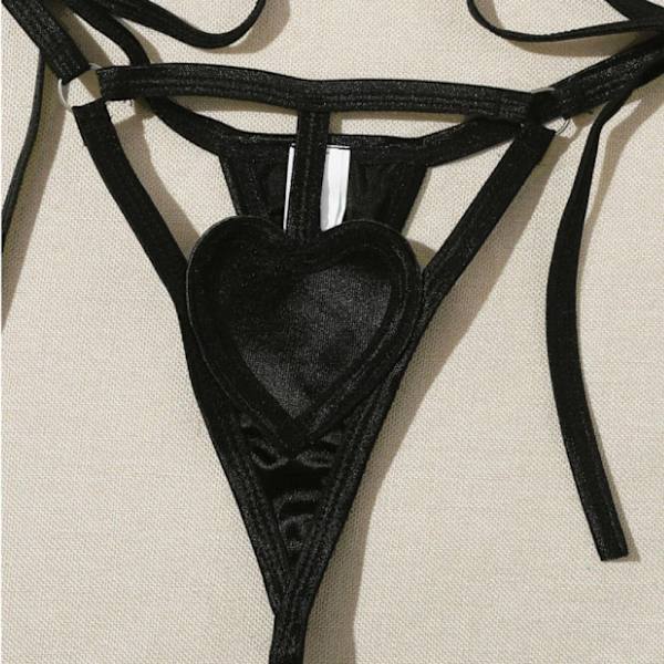 Damunderkläder Set Sexig stringtrosa SVART M black M