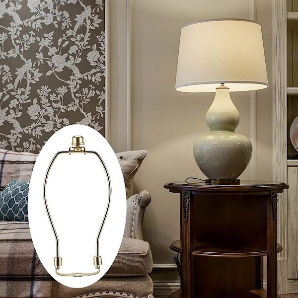 Lamp Harp Hållare Kit Lampskärm Fästen GULD gold