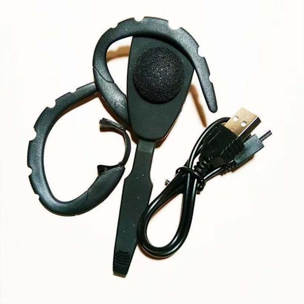 Bluetooth Headset Enkelt ørekrog HVID white