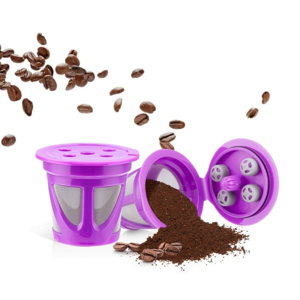 Kaffekapsler Kop genopfyldelige filtre SORT 1 1 Black 1-1