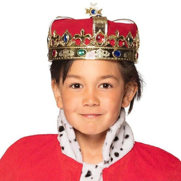 Crown Hat King Hat PUNAINEN Red