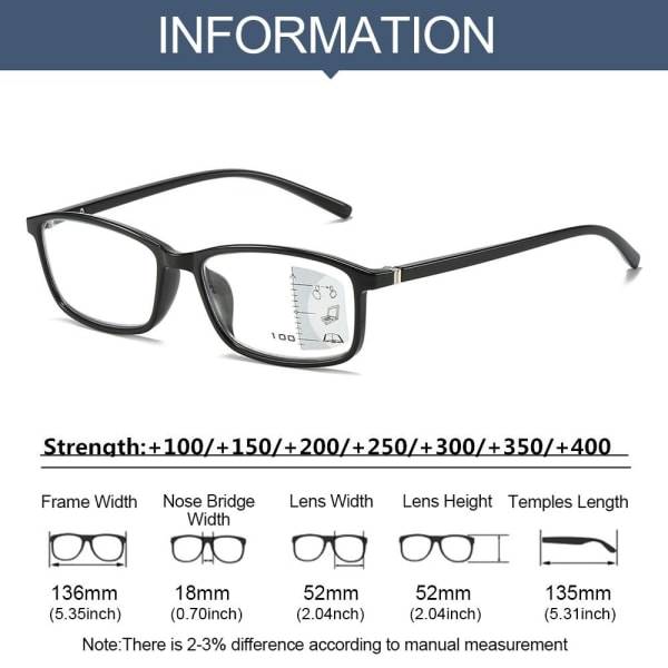 Lesebriller Ultralette briller SVART STYRKE 150 Black Strength 150
