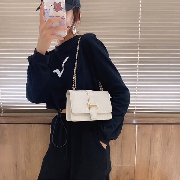 Skulderveske Messenger Bag HVIT white