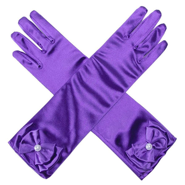 Lasten pitkät hansikkaat Full Finger Rukkaset TUMMAVILLA dark purple