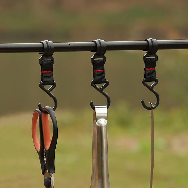 5/10stk Krok Hengende Campingkrok SVART 5STK 5STK black 5pcs-5pcs