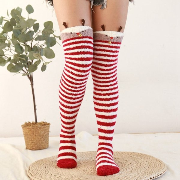 Coral Feece Sock Modeling Kne Sokker STYLE 4 STYLE 4 Style 4